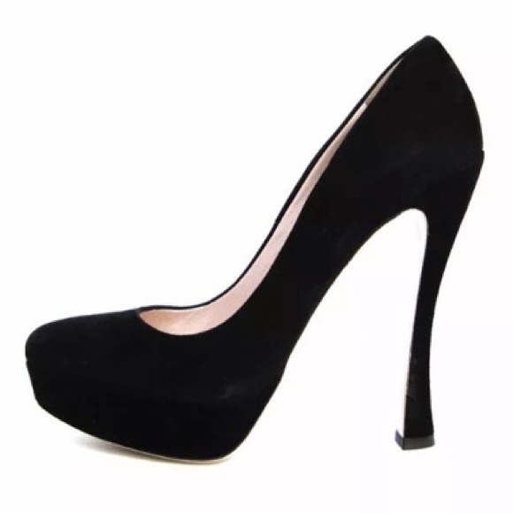 Miu Miu Calzature Donna Camoscio Platform Heel 38 - Picture 1 of 7